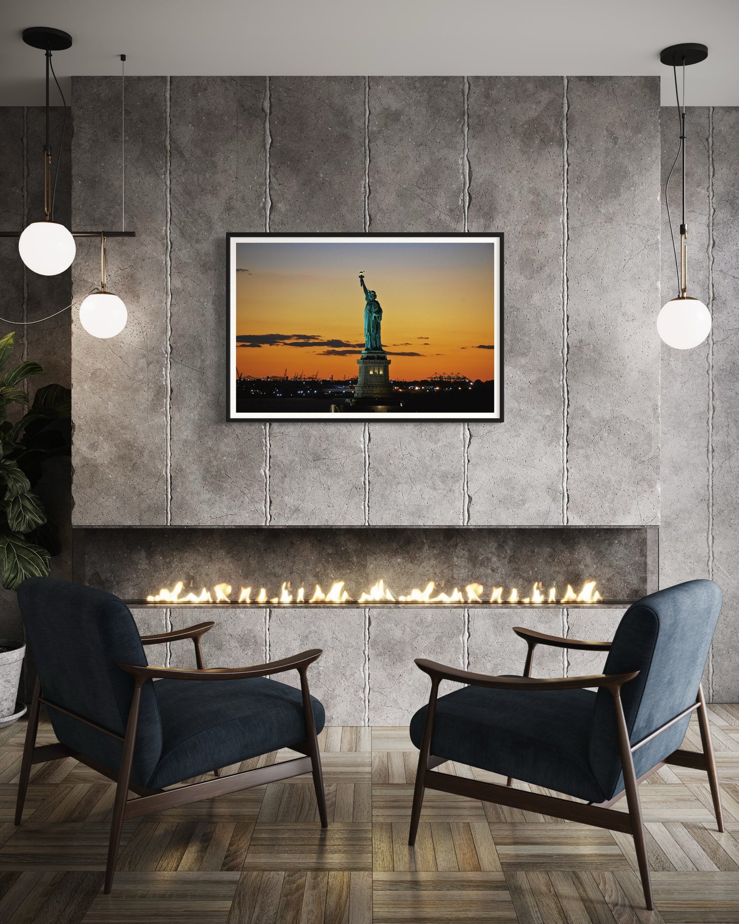 Statue of Liberty Sunset (Poster)