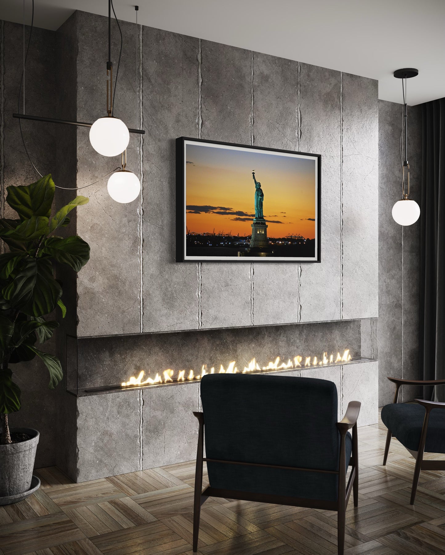 Statue of Liberty Sunset (Poster)