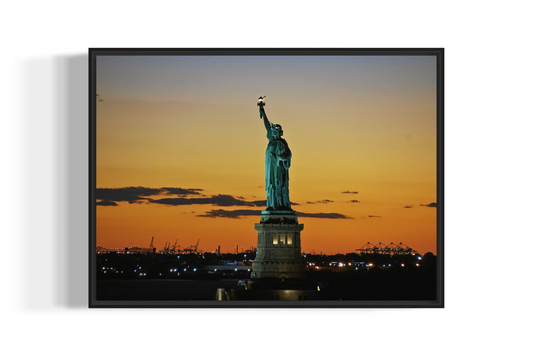 Statue of Liberty Sunset (Poster)