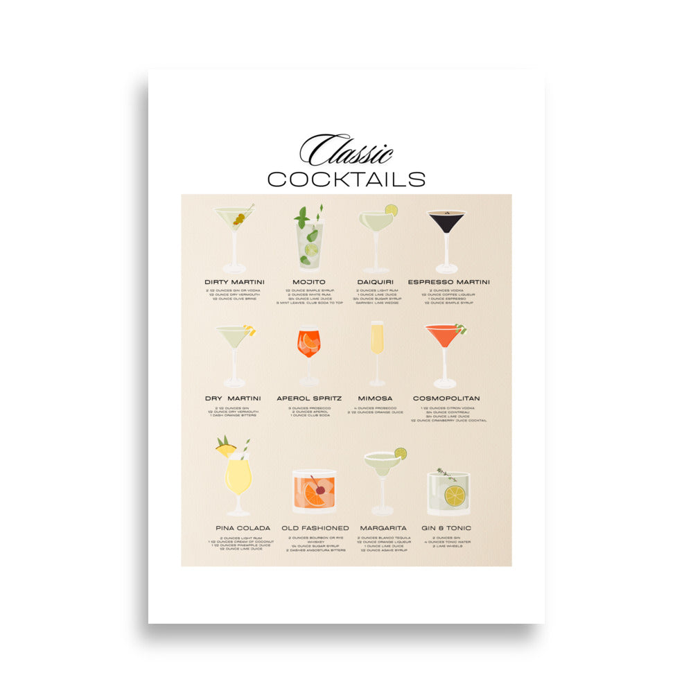 Classic Cocktails (Poster)