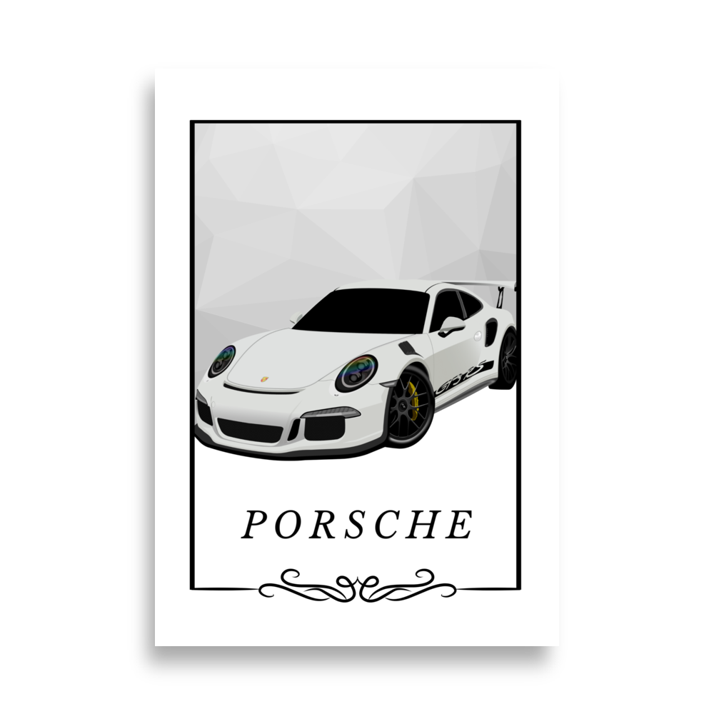 Porsche Black Windows (Poster)