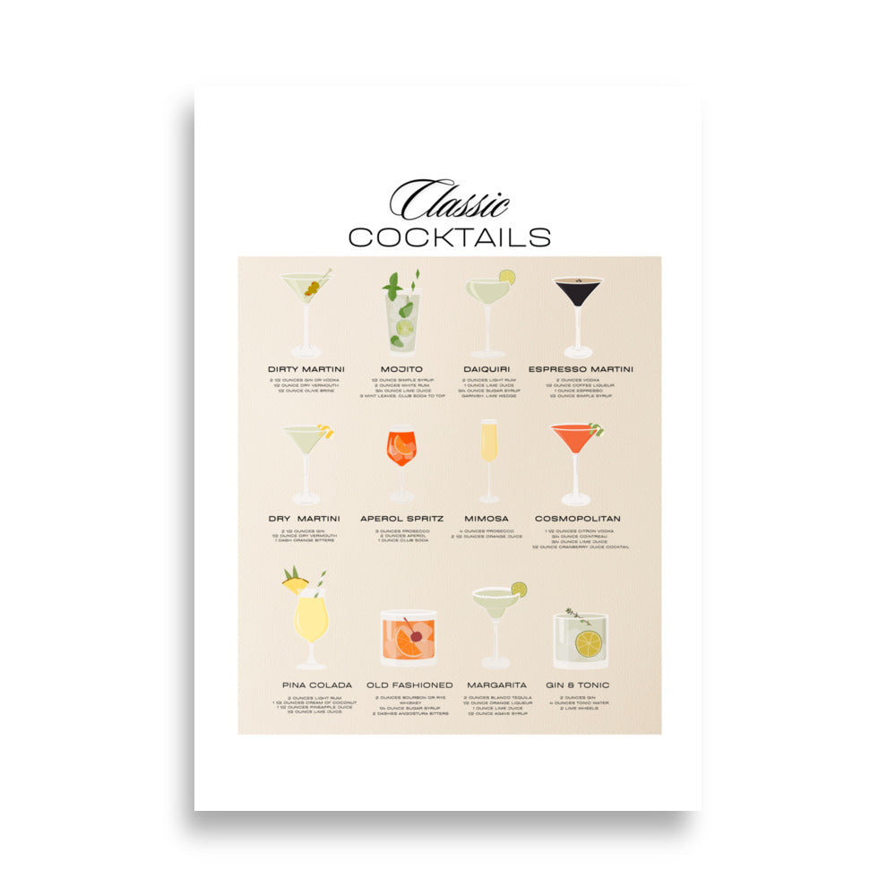 Classic Cocktails (Poster)